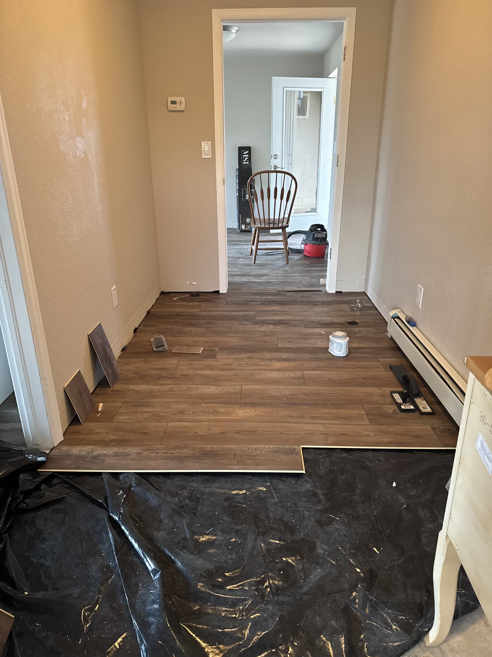 Custom Hardwood Hearth Transition